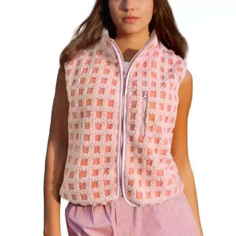 women's loose zipper vest
