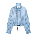 Women’s Retro Polka Dot Cropped Jacket