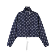 Women’s Retro Polka Dot Cropped Jacket