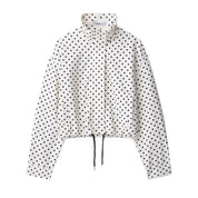 Women’s Retro Polka Dot Cropped Jacket