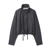 Women’s Retro Polka Dot Cropped Jacket