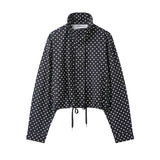 Women’s Retro Polka Dot Cropped Jacket