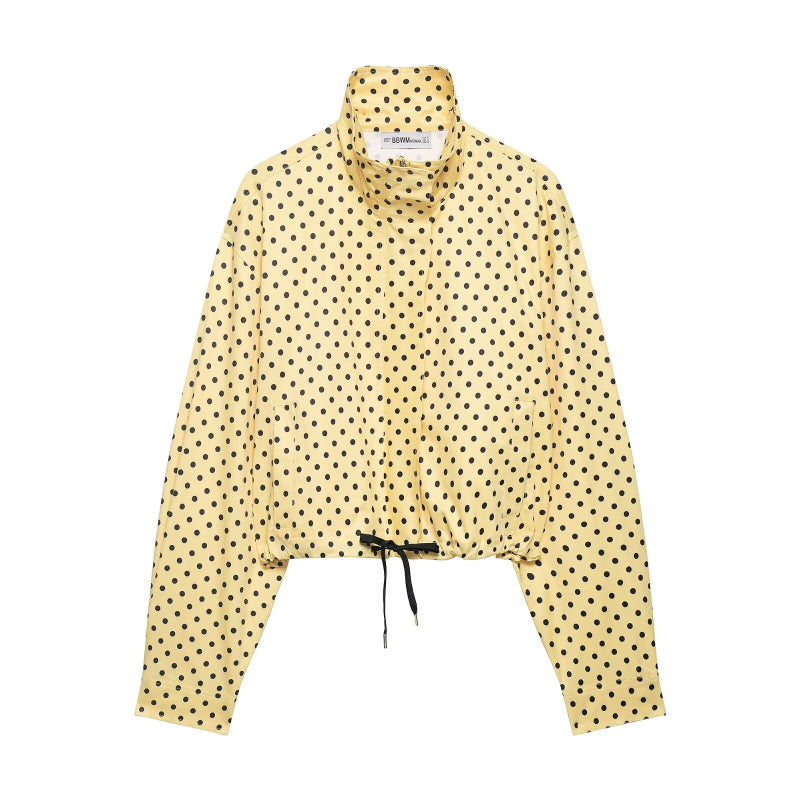Women’s Retro Polka Dot Cropped Jacket