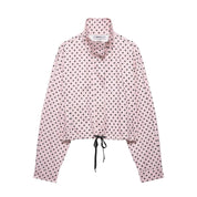 Women’s Retro Polka Dot Cropped Jacket