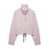Women’s Retro Polka Dot Cropped Jacket