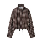 Women’s Retro Polka Dot Cropped Jacket