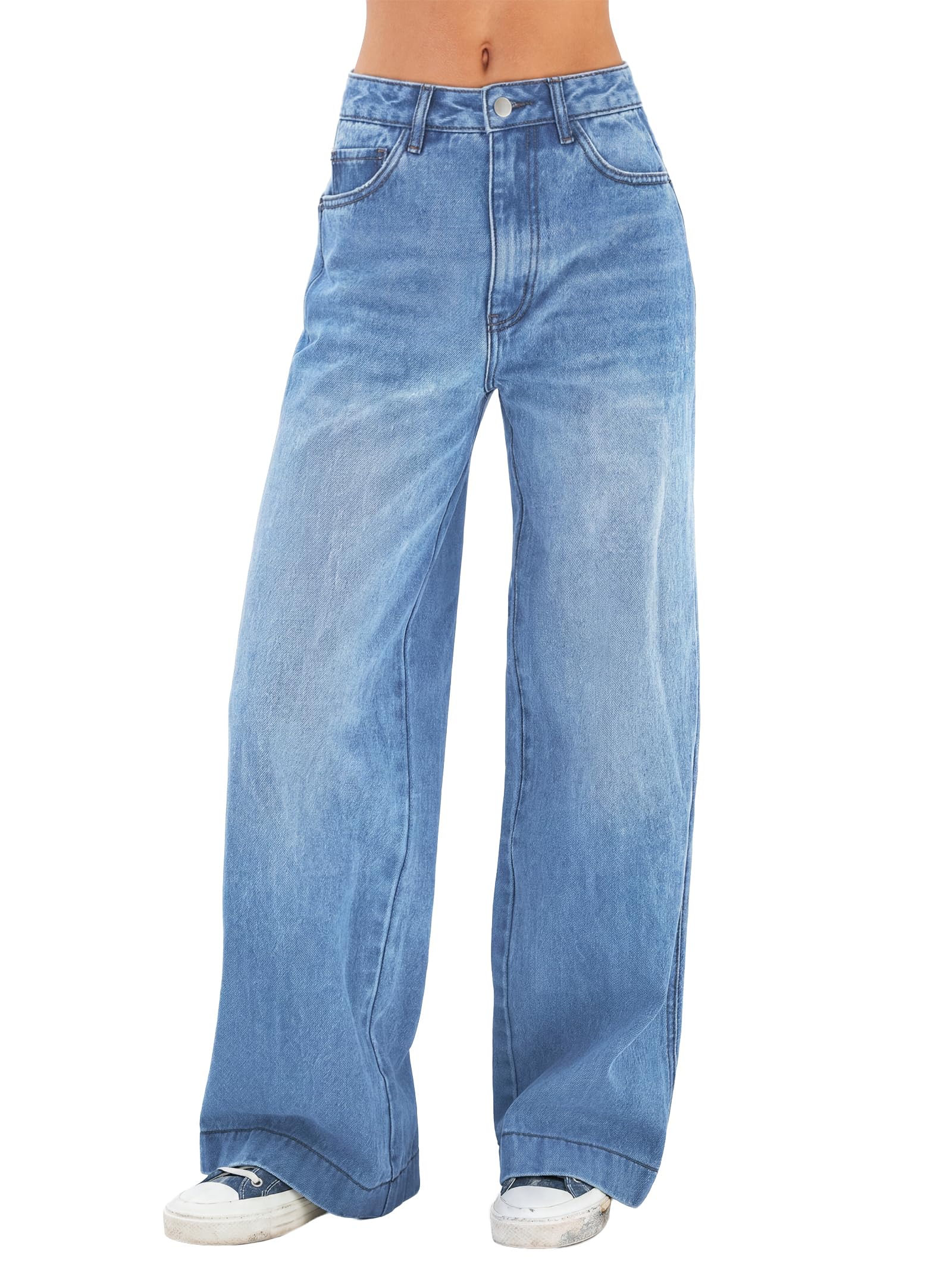 Comfort-Flex Wide Leg Jeans