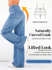 Comfort-Flex Wide Leg Jeans
