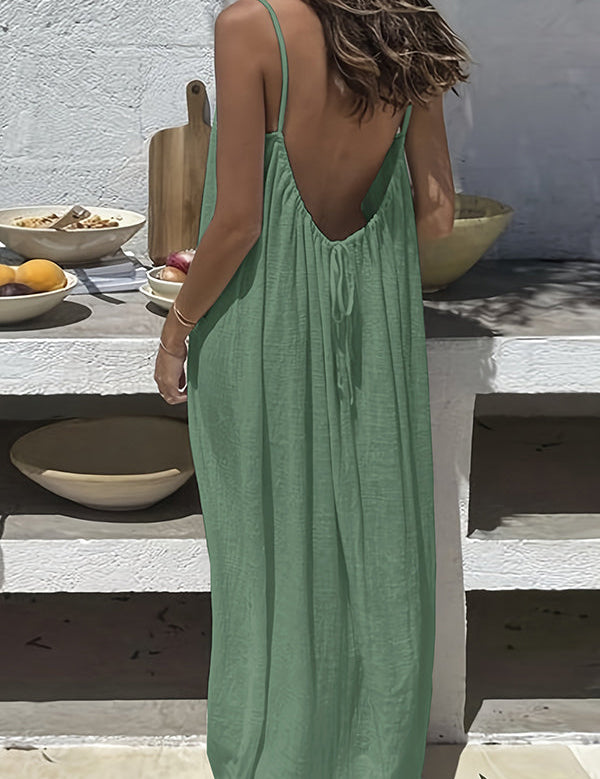 Women's Summer Backless Cami Lounge Dress