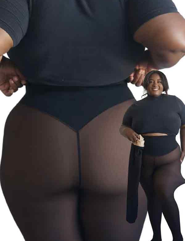 Fleece-Lined Sheer Leggings