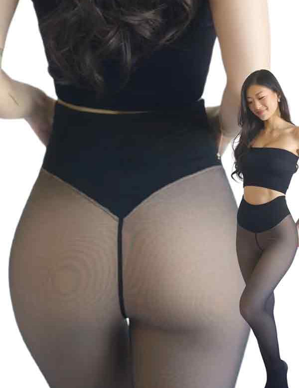 Fleece-Lined Sheer Leggings