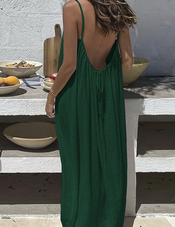 Women's Summer Backless Cami Lounge Dress