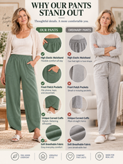 Women's High Waist Slouchy Pants with Pockets