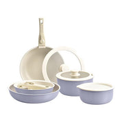 Nonstick Cookware Sets with Detachable Handle, Beige Kitchenware for Home Cooking Needs