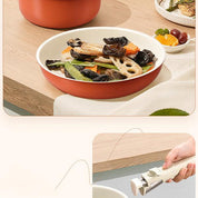 Nonstick Cookware Sets with Detachable Handle, Beige Kitchenware for Home Cooking Needs