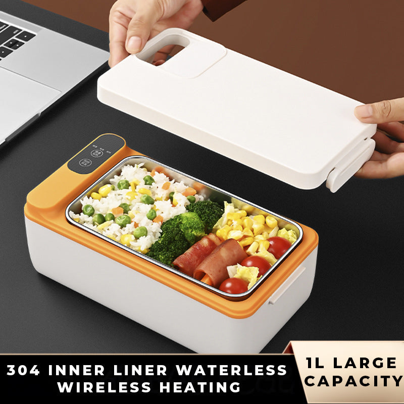 304 stainless steel portable insulated lunch box, self-heating lunch box without water injection
