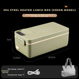 304 stainless steel portable insulated lunch box, self-heating lunch box without water injection