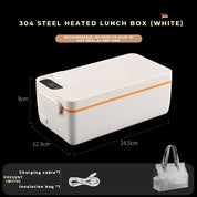 304 stainless steel portable insulated lunch box, self-heating lunch box without water injection