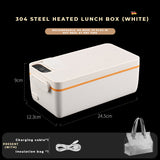 304 stainless steel portable insulated lunch box, self-heating lunch box without water injection