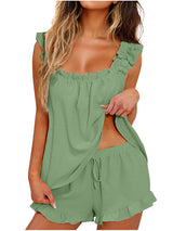 Women's 2-Piece Ruffle Loungewear Set