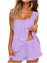 Women's 2-Piece Ruffle Loungewear Set