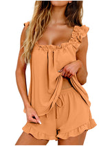 Women's 2-Piece Ruffle Loungewear Set