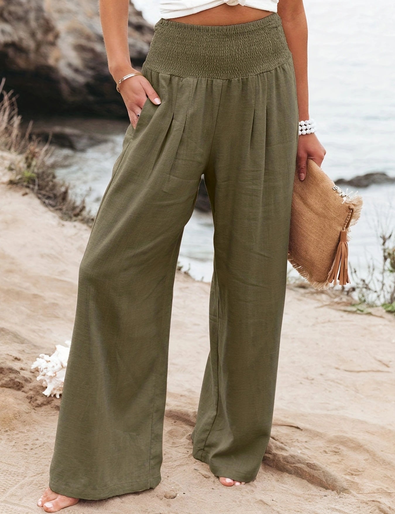 Women High Waisted Palazzo Pants