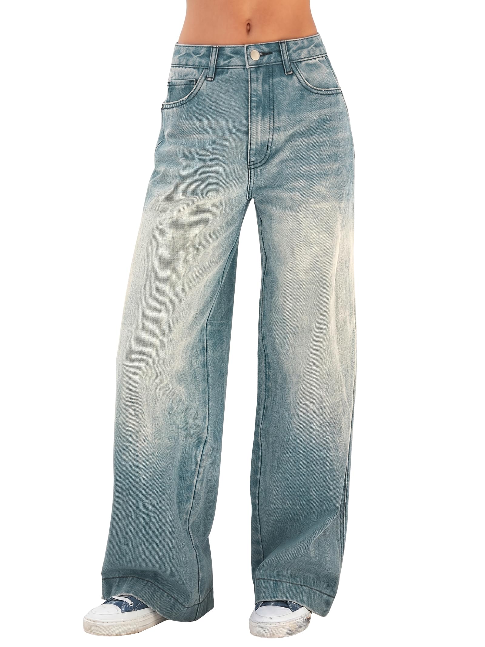 Comfort-Flex Wide Leg Jeans