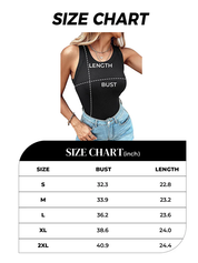 Women Ribbed Built in Bra Tank Tops