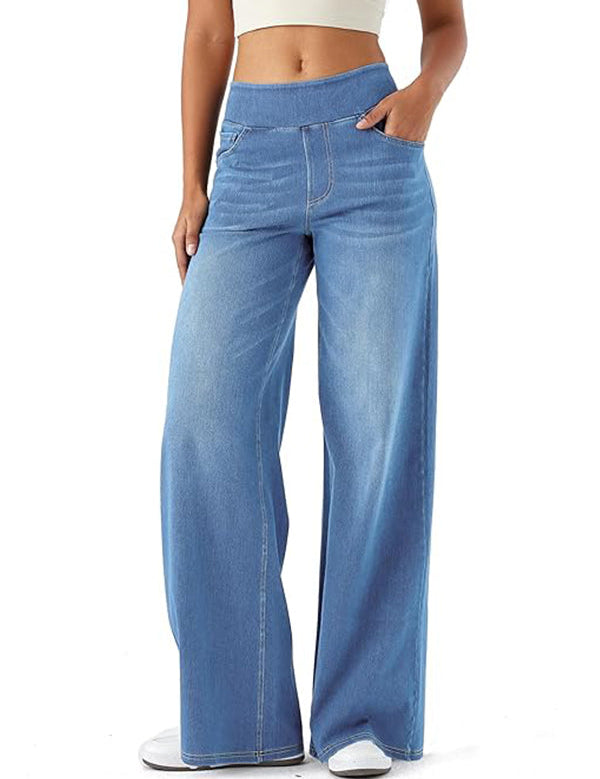 High Waisted Stretchy Denim Pants