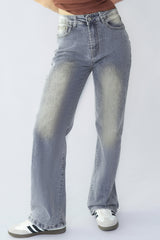 Comfort-Flex Wide Leg Denim Jeans