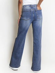 Comfort-Flex Wide Leg Denim Jeans